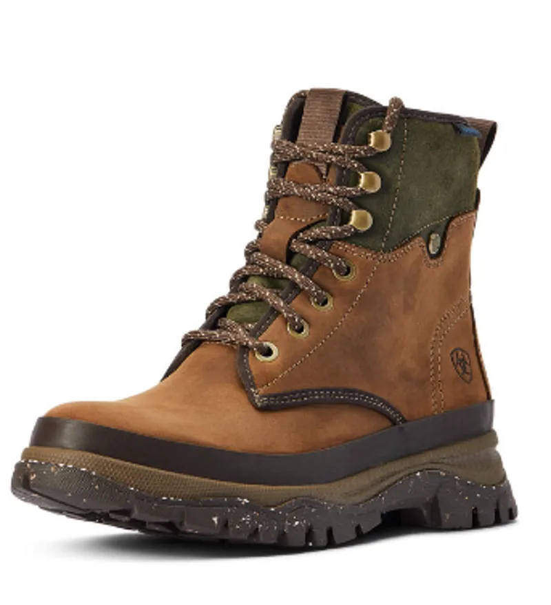 Ariat Womens Moresby Waterproof Boot Oily Distressed Brown